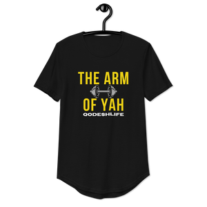 The Arm Of Yah Men's Curved Hem T-Shirt