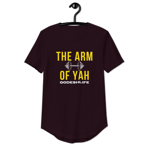 The Arm Of Yah Men's Curved Hem T-Shirt