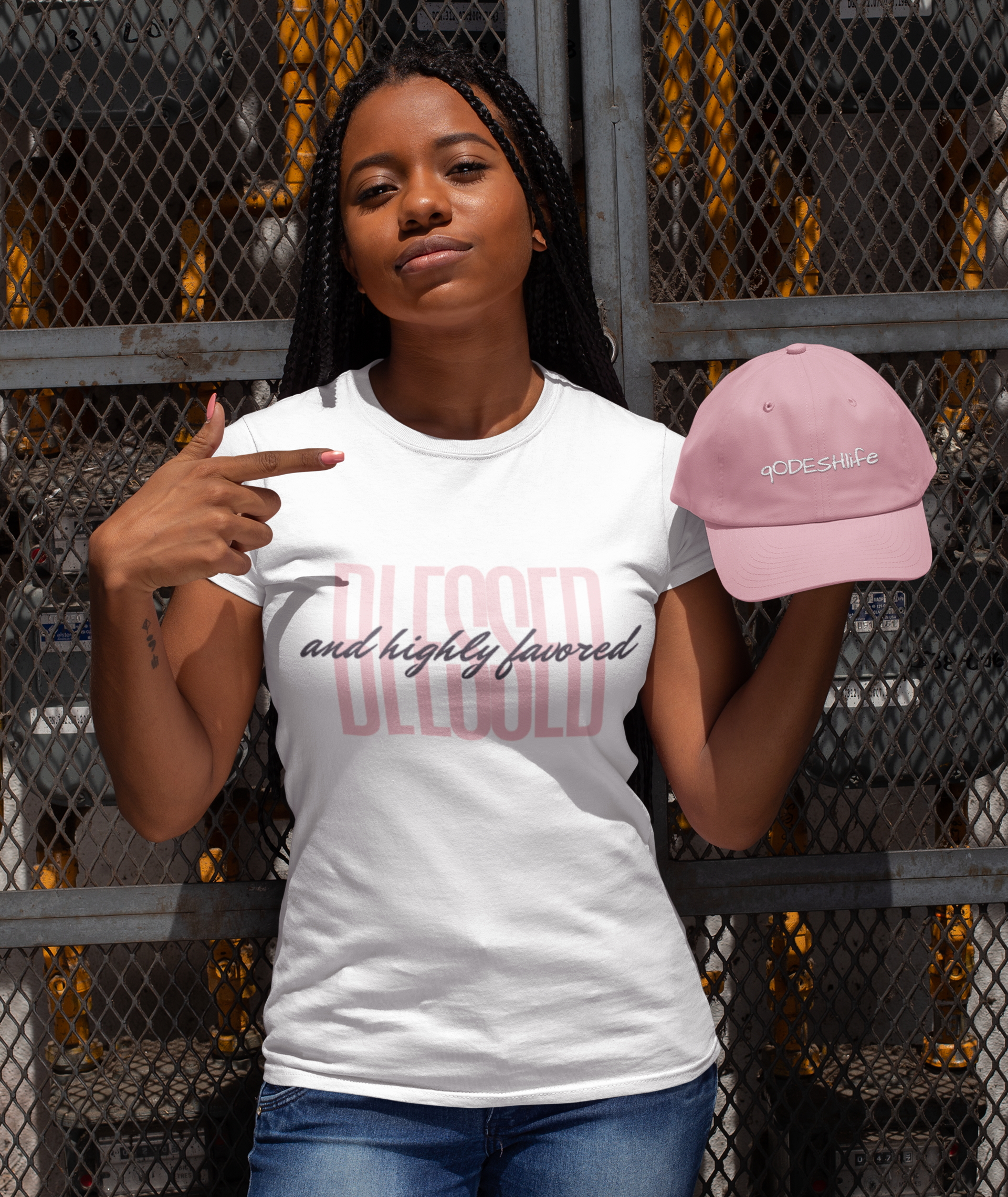 Blessed And Highly Favored Women’s fitted t-shirt