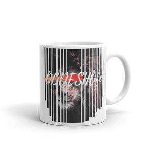 White glossy mug