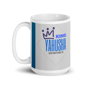 Blue King Yahusha Ha' Mashiach   glossy mug